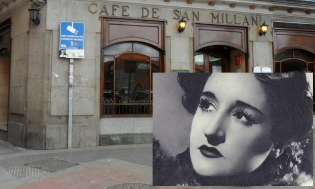 Con Maruja Mallo en el Café San Millán