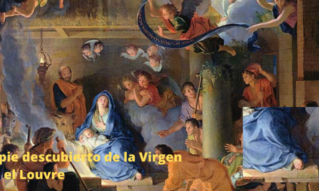 El pie descubierto de la Virgen en el Louvre