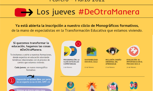 Edebé presenta el cicle: Monogràfics formatius #DeOtraManera