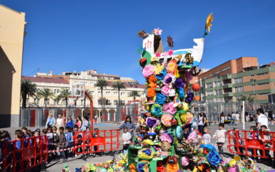 Fuego y flores a María Auxiliadora en las casas salesianas de Valencia y Burriana para festejar las Fallas en honor a San José