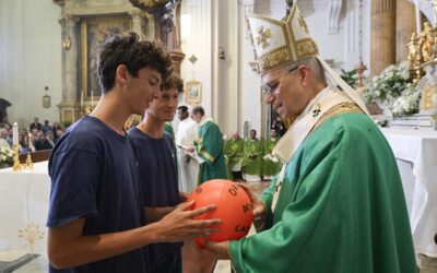 El Papa León XIV celebra la misa en la parroquia salesiana de Villanova en Castel Gandolfo